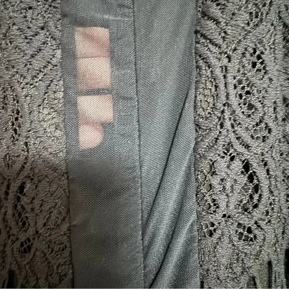 ALTAR’D STATE Black Lace Halter Neck Sleeveless Dress with Mesh Inserts Size XS - Picture 6 of 9